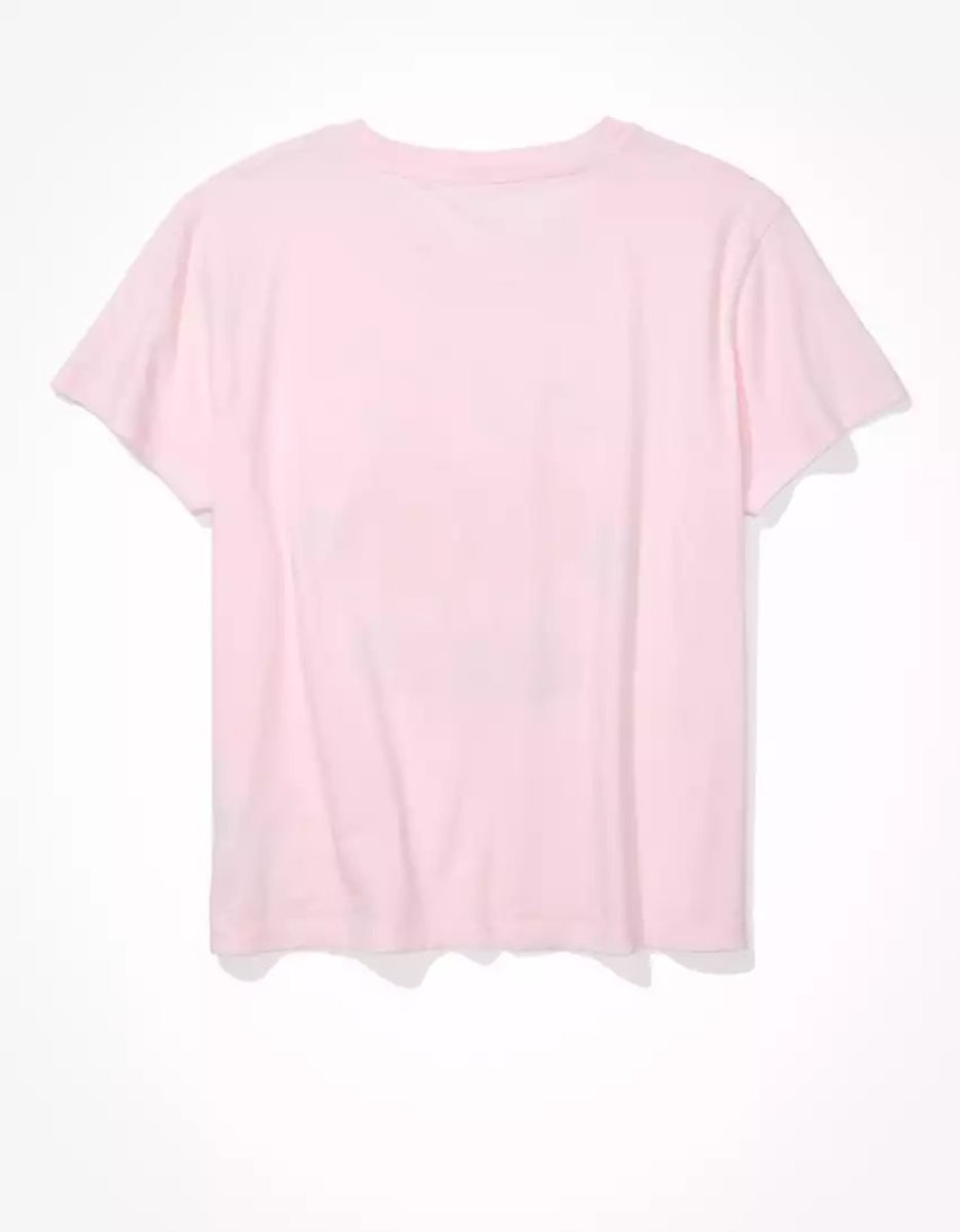 T Shirts American Eagle AE Graphique Tee Rose Clair Femme | RZN-82982379